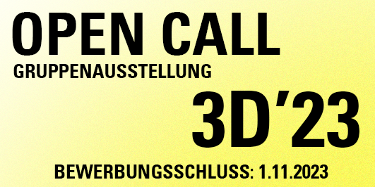 Open Call für die Gruppenausstellung 3D’23 in der skultpurgalerie Osnabrück